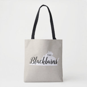 Virginia Family Monogram State Tote Bag