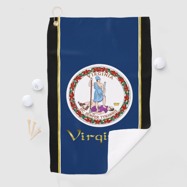 Virginia flag golf towel (InSitu)