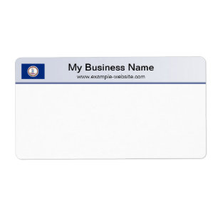 Virginia Flag Header Shipping Label