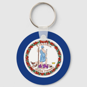 Virginia Flag Key Ring