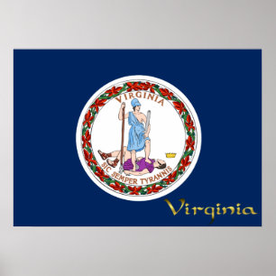 Virginia flag poster