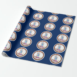 Virginia flag wrapping paper