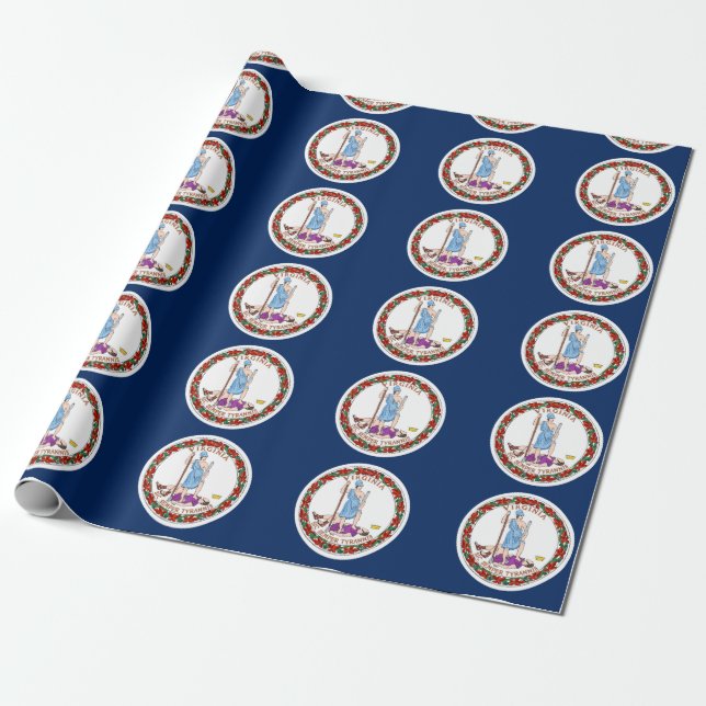 Virginia flag wrapping paper (Unrolled)