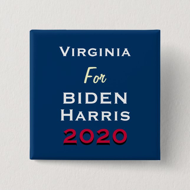 Virginia For BIDEN HARRIS 2020 Campaign Button (Front)