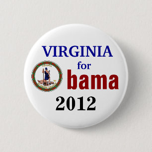 Virginia for Obama 2012 6 Cm Round Badge