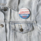 VIRGINIA for Obama 2012 6 Cm Round Badge (In Situ)