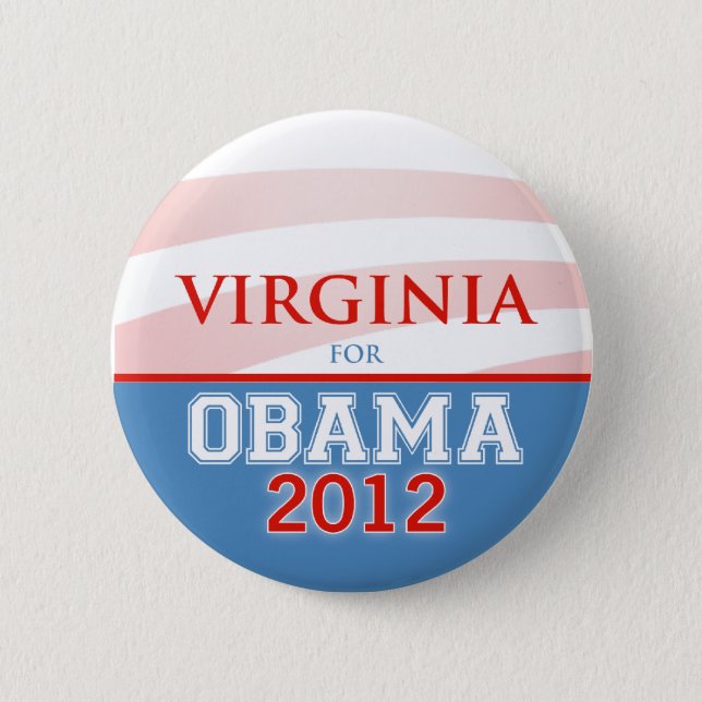 VIRGINIA for Obama 2012 6 Cm Round Badge (Front)
