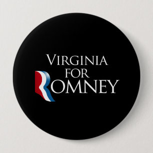 Virginia for Romney -.png 10 Cm Round Badge