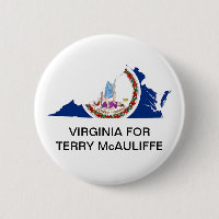 Virginia for TERRY McAULIFFE GOVERNOR Button