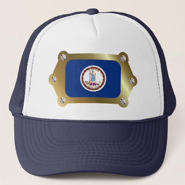 Virginia framed Flag Hat (Front)