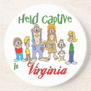 Virginia Funny Trailer Park Sandstone Coaster