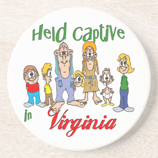 Virginia Funny Trailer Park Sandstone Coaster (Front)