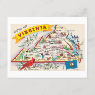 Virginia Greetings From US States  Postcard