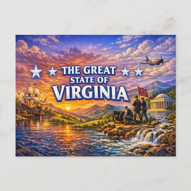 Virginia Greetings Postcard  (Front)