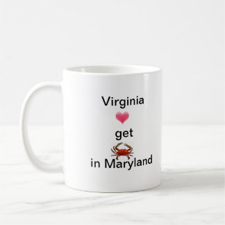Virginia hearts get crabs in MD Coffee Mug