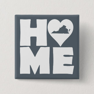 Virginia Home Heart State Button Badge Pin