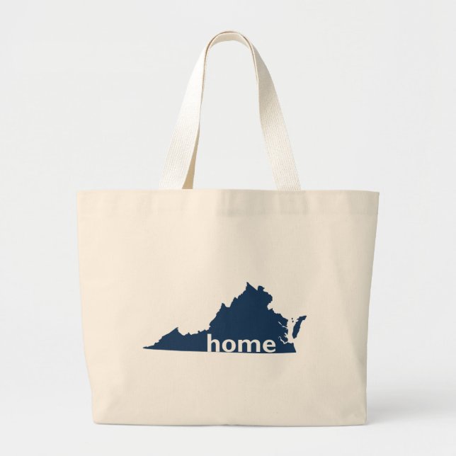 Virginia Home Large Tote Bag (Front)