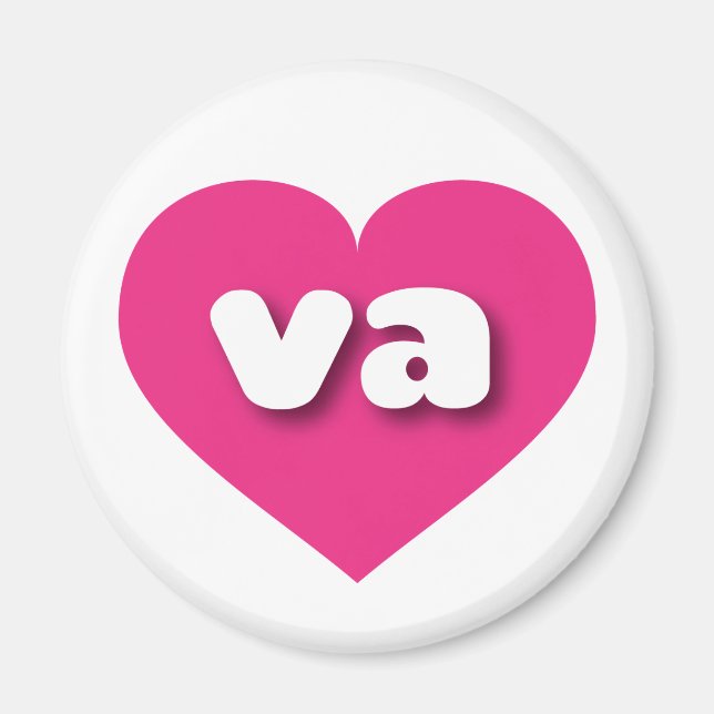 Virginia hot pink heart - I love va Magnet (Front)
