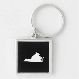 Virginia in White and Black Key Ring