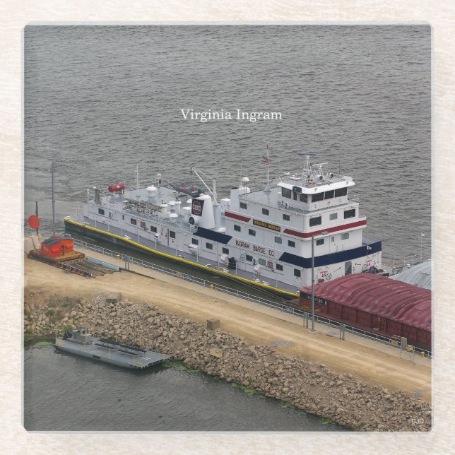 Virginia Ingram glass coasters (Front)