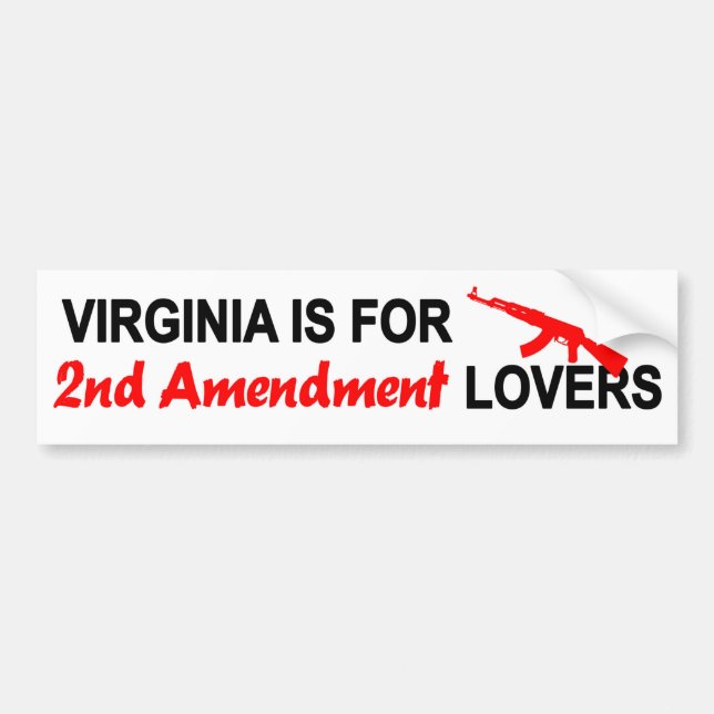 Virginia Is For 2nd Amendment Lovers Bumper Sticker (Front)