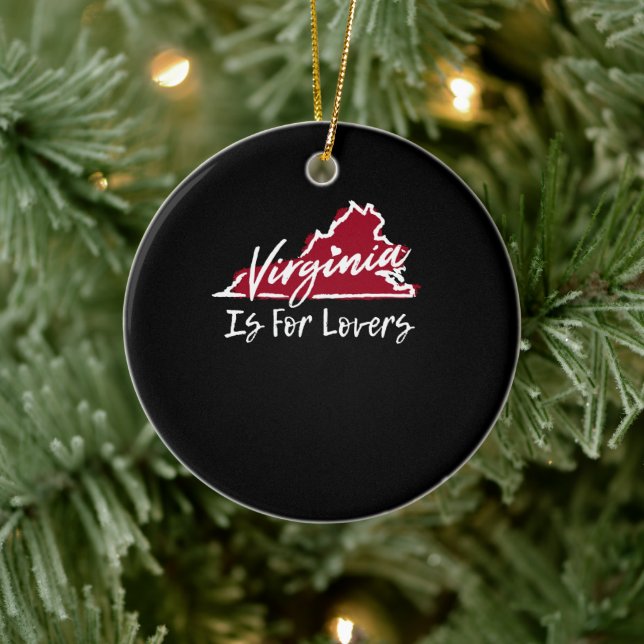 Virginia Is For The Lovers Ceramic Ornament (Tree)