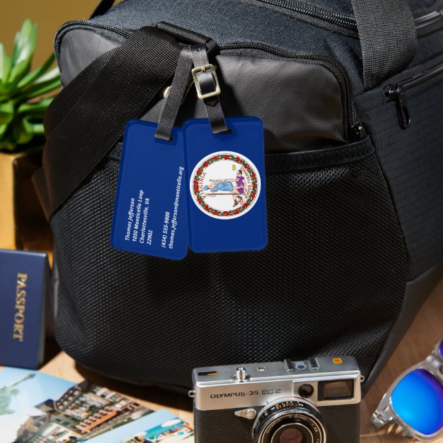 Virginia Luggage Tag (Front & Back)