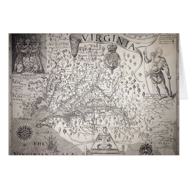 Virginia Map, 1612 (Front Horizontal)