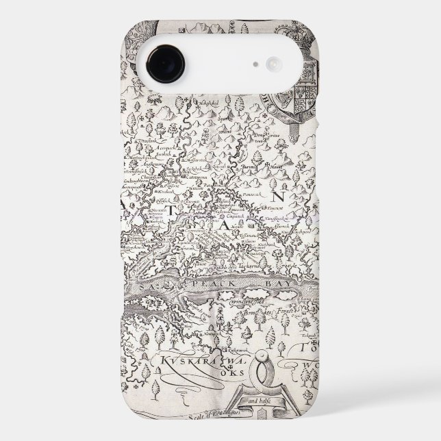 Virginia Map, 1612 Case-Mate iPhone Case (Back)