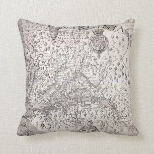 Virginia Map, 1612 Cushion