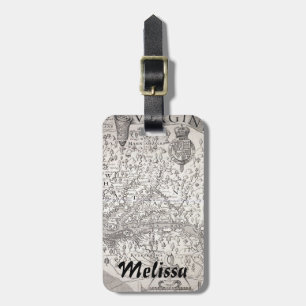 Virginia Map, 1612 Luggage Tag