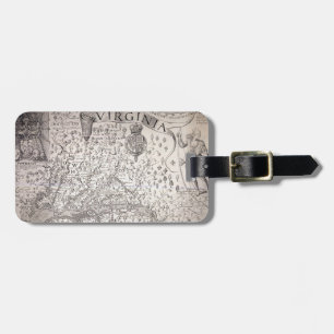 Virginia Map, 1612 Luggage Tag
