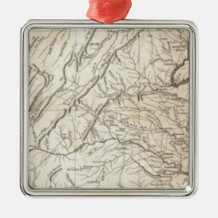 Virginia, Maryland and Delaware Metal Ornament