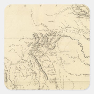 Virginia, North Carolina, South Carolina 2 Square Sticker