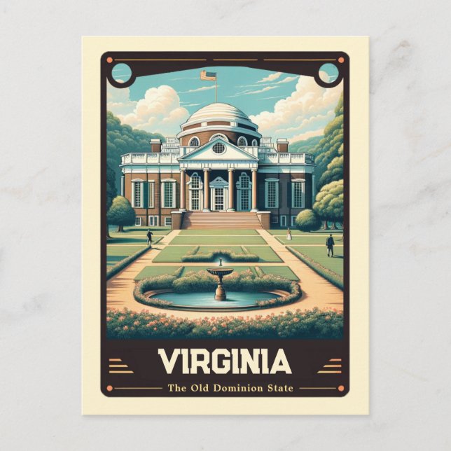 Virginia | Patriotic Spirit Vintage Postcard (Front)