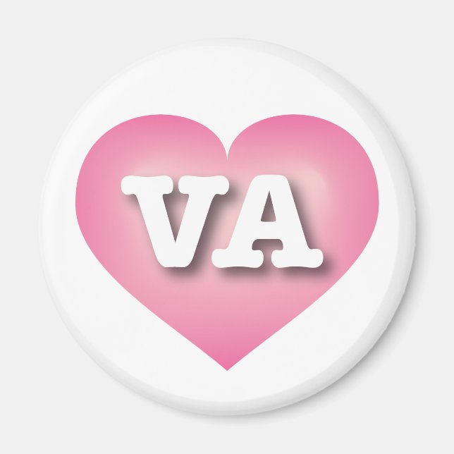 Virginia Pink Fade Heart - I love VA Magnet (Front)