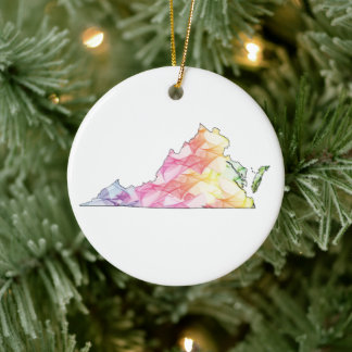 Virginia Pride Ceramic Ornament