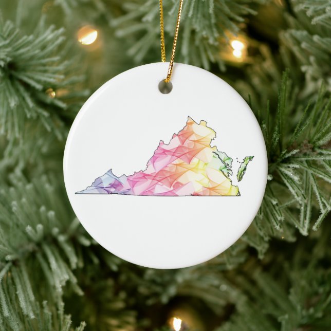 Virginia Pride Ceramic Ornament (Tree)