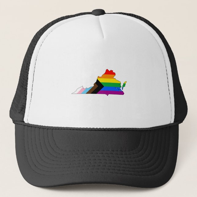 Virginia Progress Pride Trucker Hat (Front)