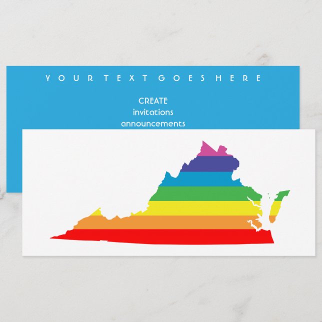 virginia rainbow invitation (Front/Back)