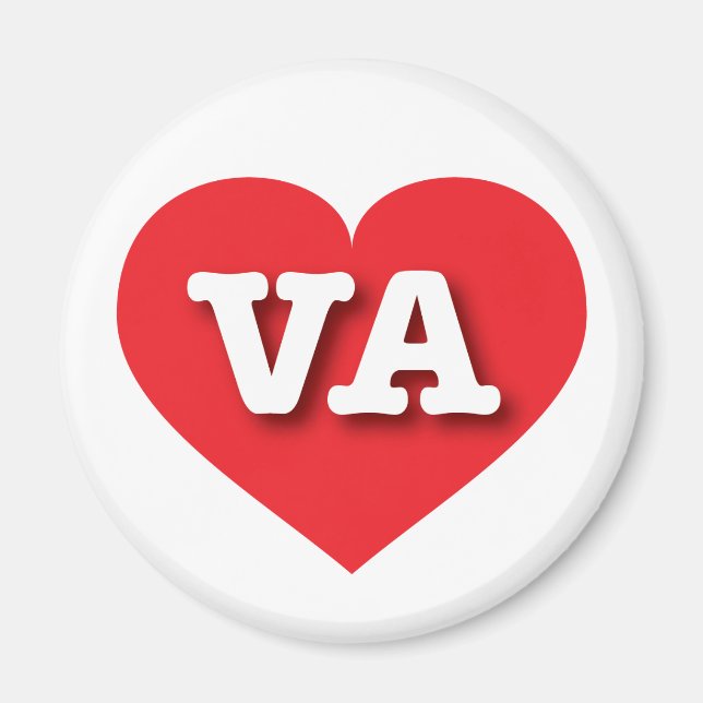 Virginia Red Heart - I love VA Magnet (Front)