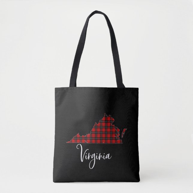 Virginia Retro Vintage Style Merry Christmas Tote Bag (Front)