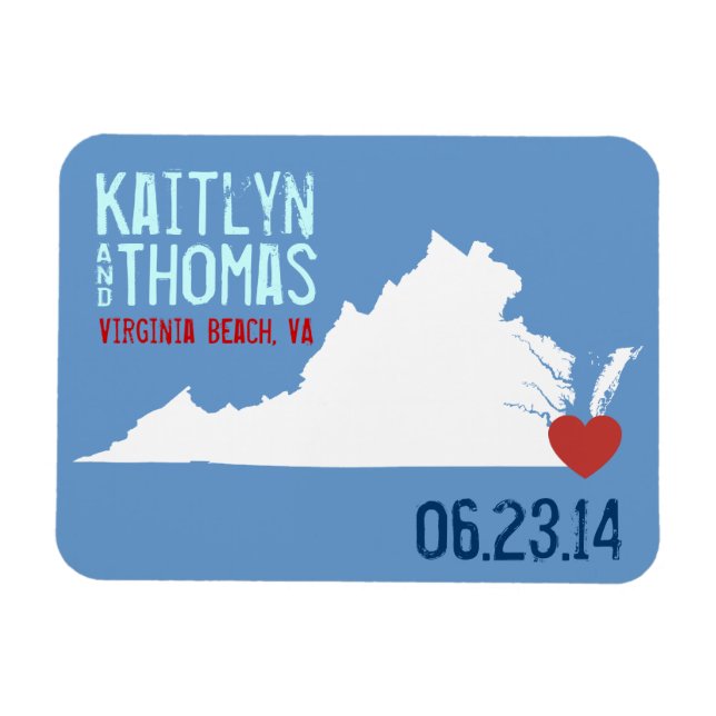 Virginia Save the Date - Customisable City Magnet (Horizontal)