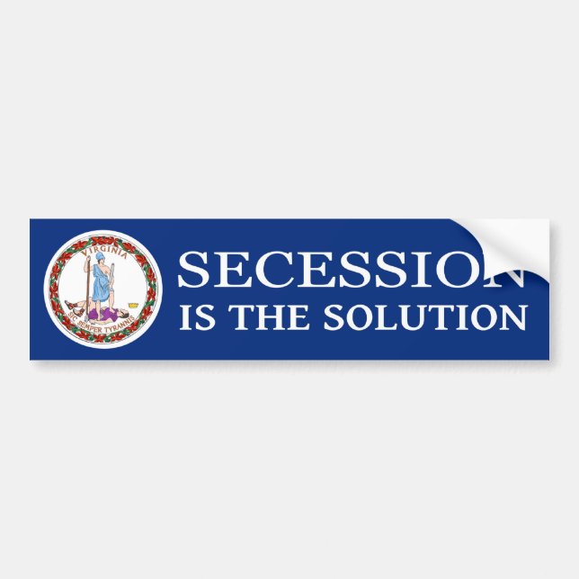 Virginia Secession Bumper Sticker (Front)