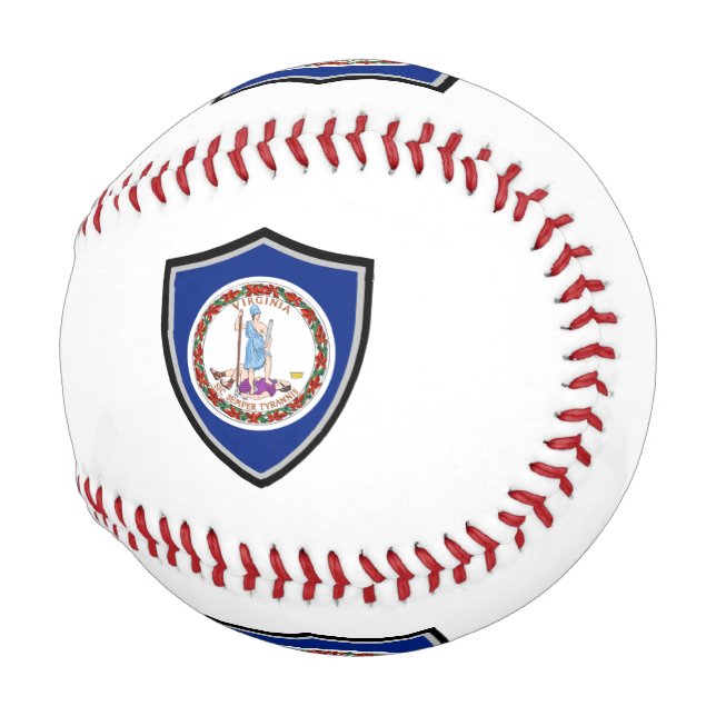 Virginia shield flag baseball (Front Right)
