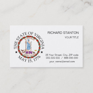 Virginia sign business card