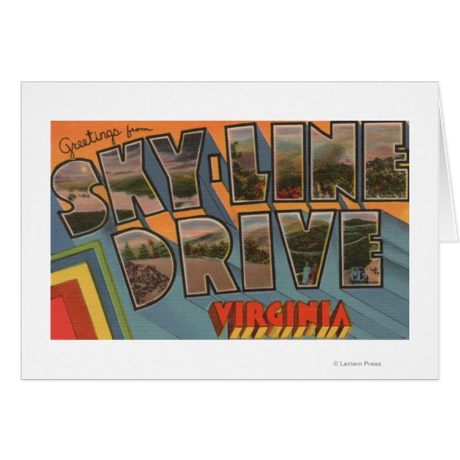Virginia - Sky-Line Drive - Large Letter (Front Horizontal)