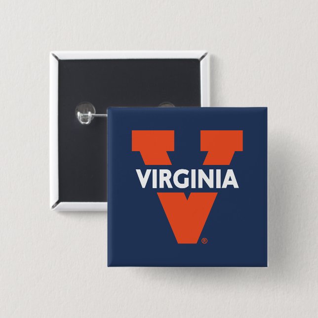 Virginia Split V 15 Cm Square Badge (Front & Back)