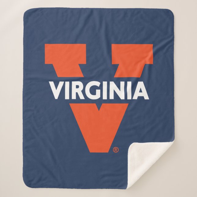 Virginia Split V Sherpa Blanket (Front)