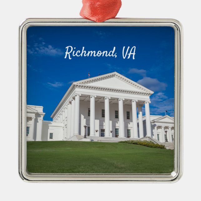 Virginia State Capitol Building Metal Ornament (Front)